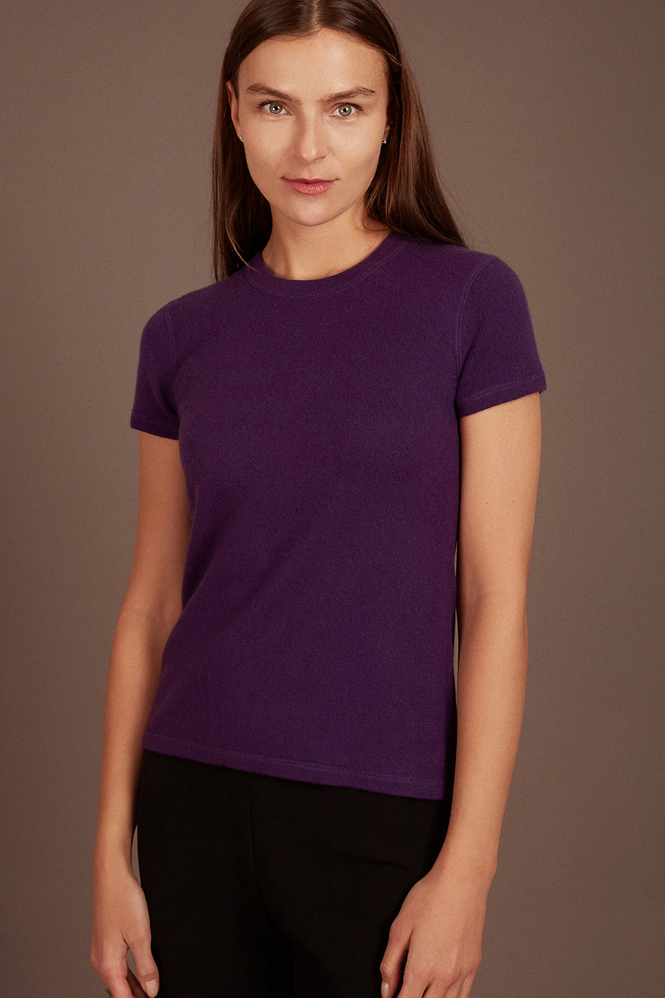 HENRI BENDEL <br> Cashmere Purple Sweater <br> Size M