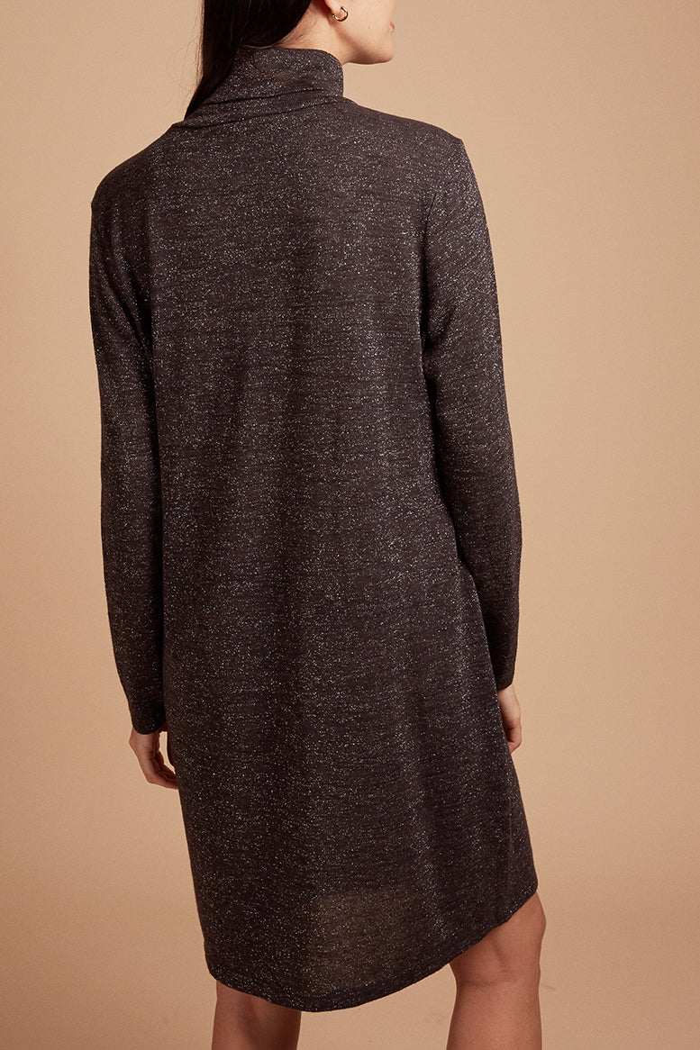 H&M <br> Gray Sparkle Turtleneck Sweater Dress <br> Size S-L